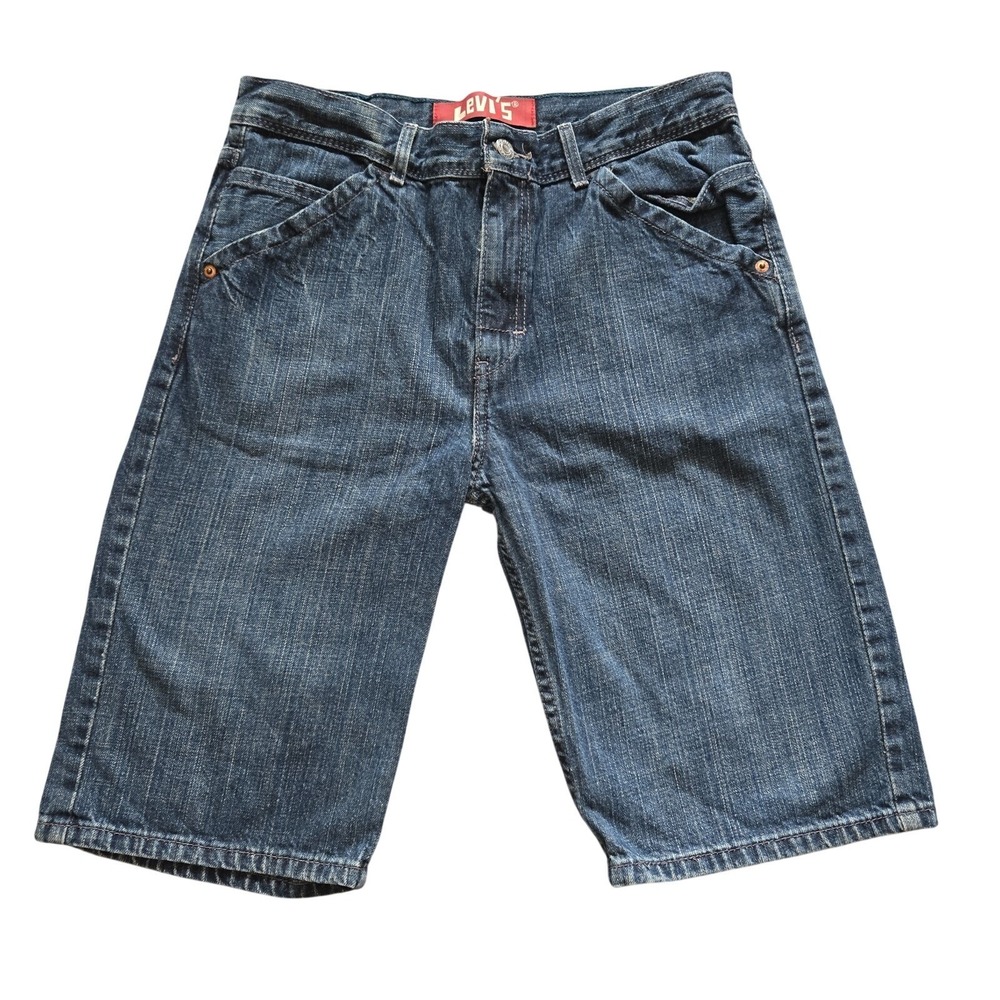 Levi's Boys Size 20 Regular Denim Shorts 30 Waist Y2K Blue Skater